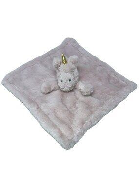SL Home Fashions Blush Pink Unicorn Plush Lovey Security Blanket Dusty Rose Gold